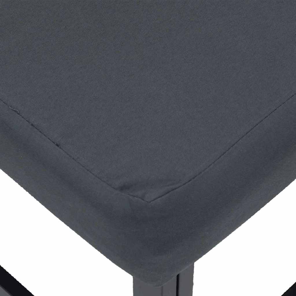 vidaXL Conjunto de Sofá de Jardim 3 pcs Preto Metal