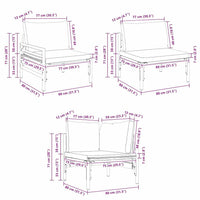 vidaXL Conjunto de Sofá de Jardim com almofada Antracite Aço