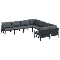 vidaXL Conjunto de Sofá de Jardim com almofada Antracite Aço