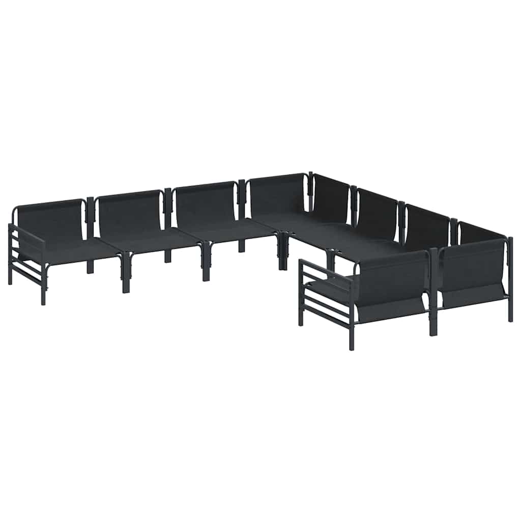 vidaXL Conjunto de Sofá de Jardim com almofada Antracite Aço