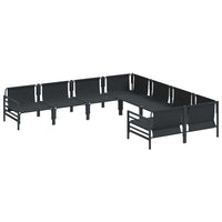 vidaXL Conjunto de Sofá de Jardim com almofada Antracite Aço