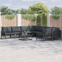 vidaXL Conjunto de Sofá de Jardim com almofada Antracite Aço