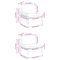 vidaXL Conjunto de Sofá de Jardim com almofada 7 pcs Preto Aço