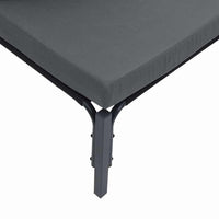 vidaXL Conjunto de Sofá de Jardim com almofada 7 pcs Preto Aço