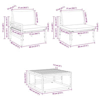 vidaXL Conjunto de Sofá de Jardim com almofada 8 pcs Preto Aço