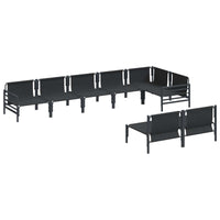 vidaXL Conjunto de Sofá de Jardim com almofada Cinzento-escuro Aço