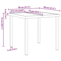 vidaXL Conjunto de Jantar para Jardim 5 pcs Preto Aço revestido a pó