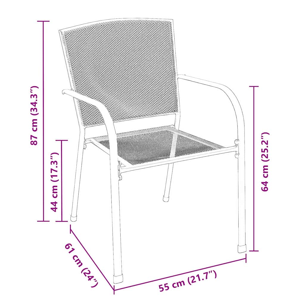 vidaXL Conjunto de Jantar para Jardim 3 pcs Antracite