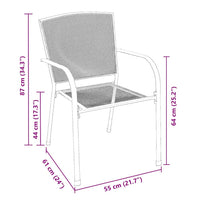vidaXL Conjunto de Jantar para Jardim 3 pcs Antracite