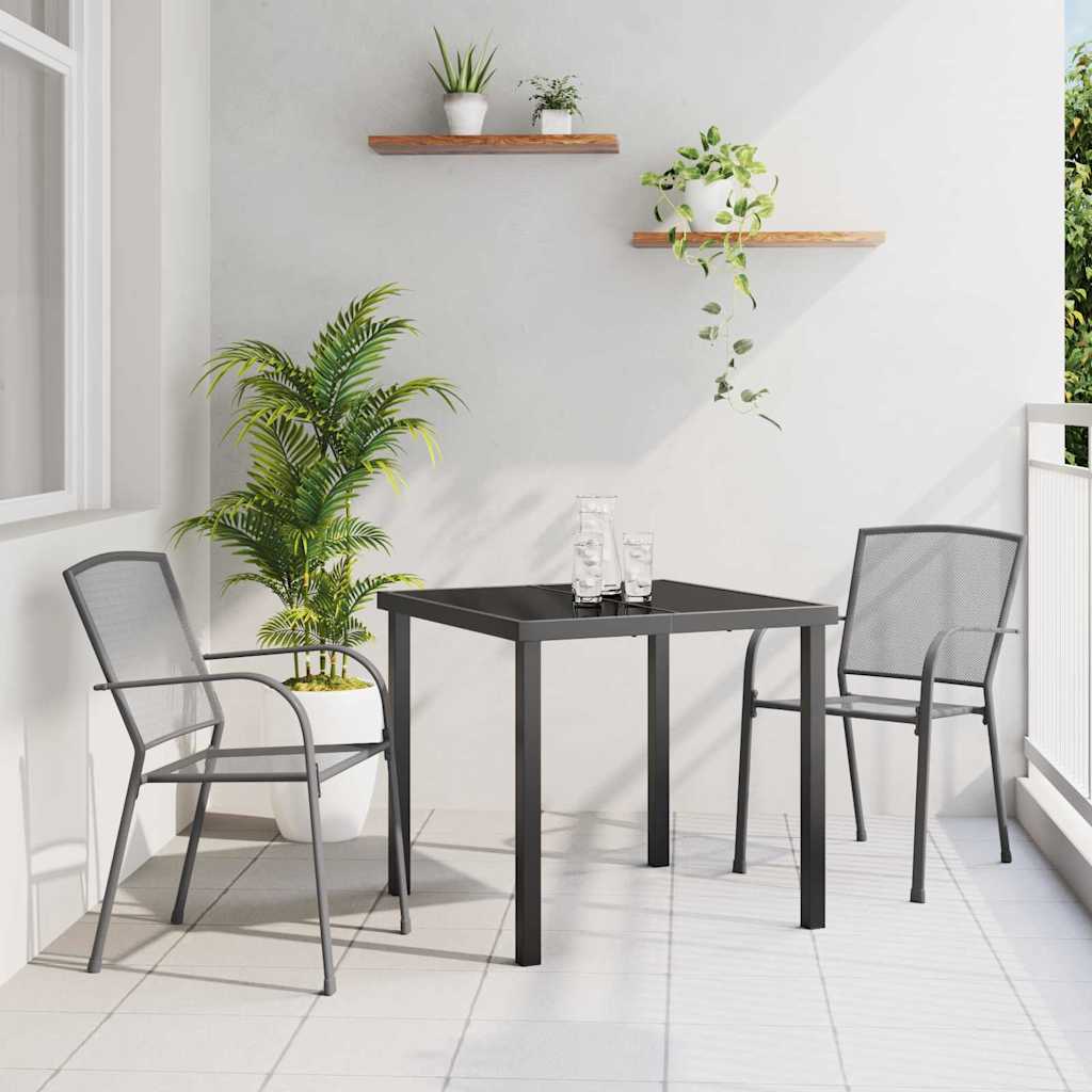 vidaXL Conjunto de Jantar para Jardim 3 pcs Antracite