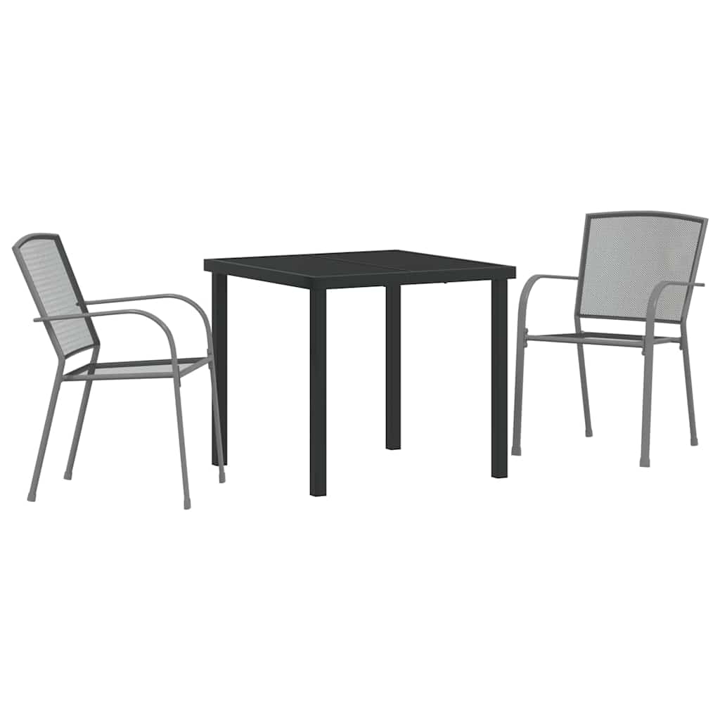 vidaXL Conjunto de Jantar para Jardim 3 pcs Antracite