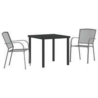vidaXL Conjunto de Jantar para Jardim 3 pcs Antracite