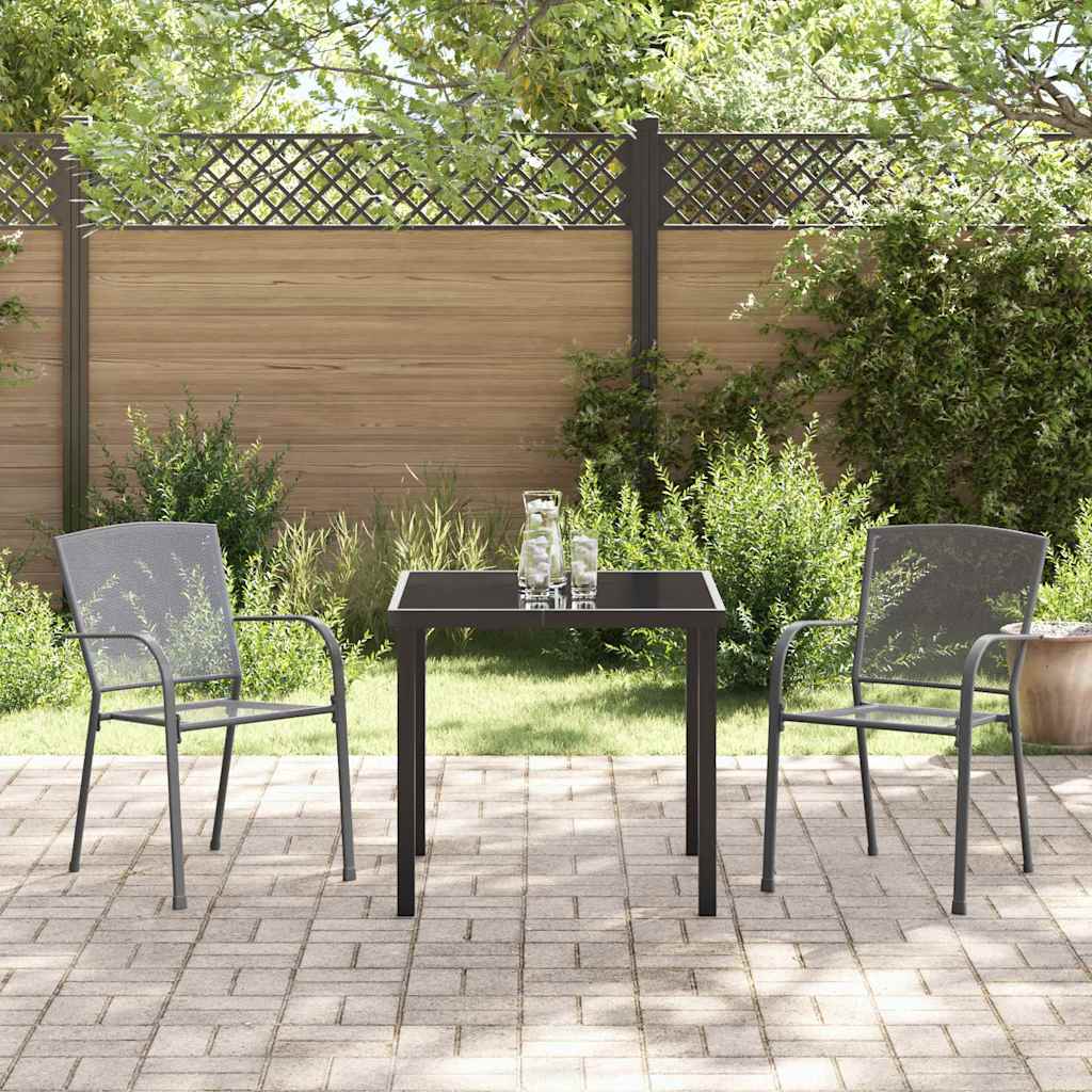 vidaXL Conjunto de Jantar para Jardim 3 pcs Antracite