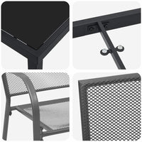 vidaXL Conjunto de Jantar para Jardim 3 pcs Antracite