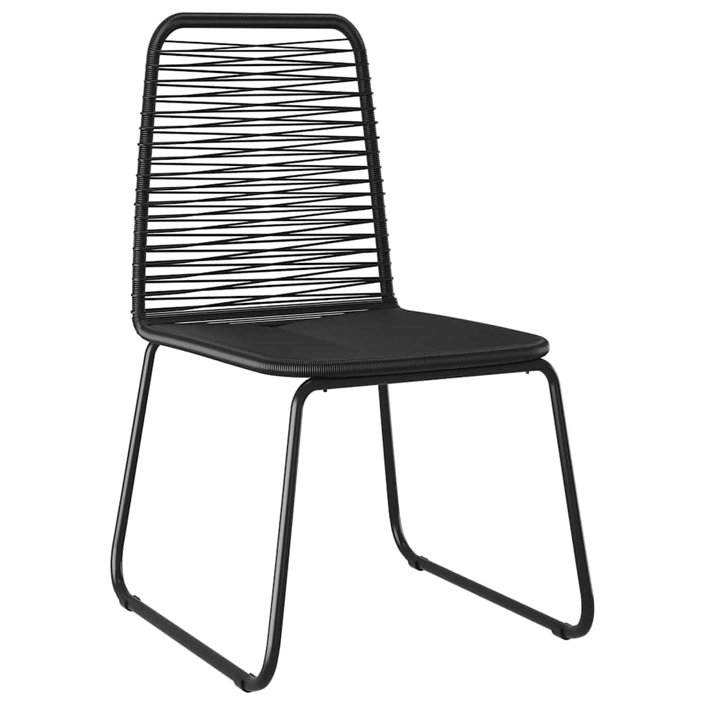 vidaXL Conjunto de Jantar para Jardim 3 pcs Preto Aço revestido a pó