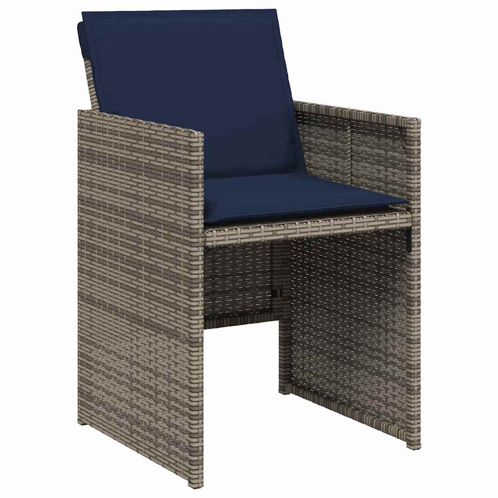 vidaXL Conjunto de Jantar para Jardim 5 pcs Cinzeto vime PE