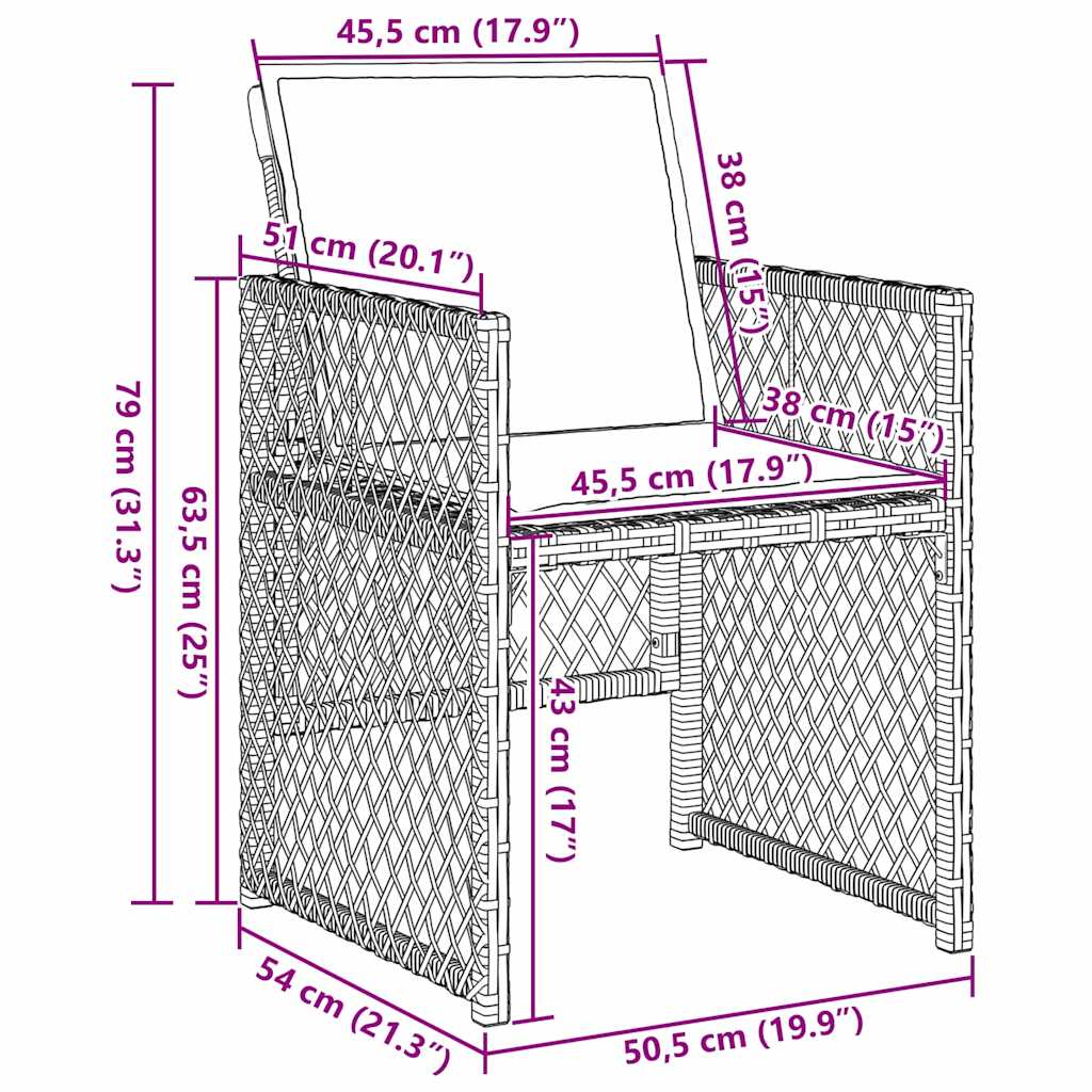 vidaXL Conjunto de Jantar para Jardim 5 pcs Preto vime PE