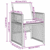 vidaXL Conjunto de Jantar para Jardim 5 pcs Preto vime PE