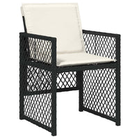 vidaXL Conjunto de Jantar para Jardim 5 pcs Preto vime PE