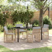 vidaXL Conjunto de Jantar para Jardim 5 pcs Preto vime PE