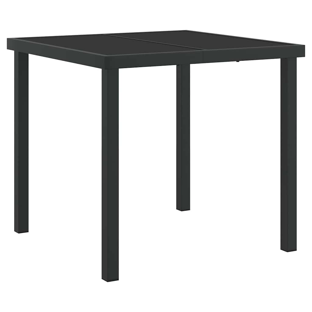 vidaXL Conjunto de Jantar para Jardim 5 pcs Preto Aço revestido a pó
