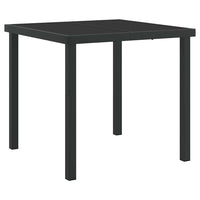 vidaXL Conjunto de Jantar para Jardim 5 pcs Preto Aço revestido a pó