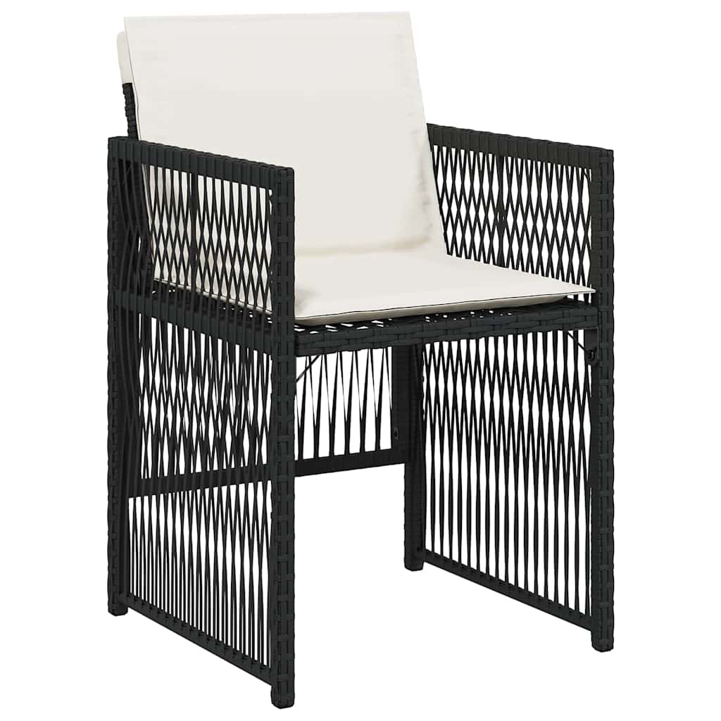 vidaXL Conjunto de Jantar para Jardim 5 pcs Preto Aço revestido a pó