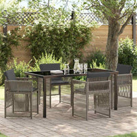 vidaXL Conjunto de Jantar para Jardim 5 pcs Preto Aço revestido a pó