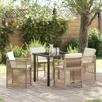 vidaXL Conjunto de Jantar para Jardim 5 pcs Preto Aço revestido a pó