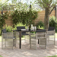 vidaXL Conjunto de Jantar para Jardim 5 pcs Preto Aço revestido a pó