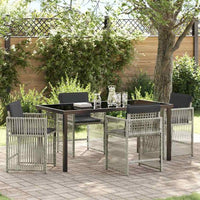 vidaXL Conjunto de Jantar para Jardim 5 pcs Preto Aço revestido a pó