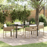 vidaXL Conjunto de Jantar para Jardim 5 pcs Preto vime PE