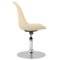 vidaXL Cadeiras de jantar giratórias 4 pcs tecido cor creme