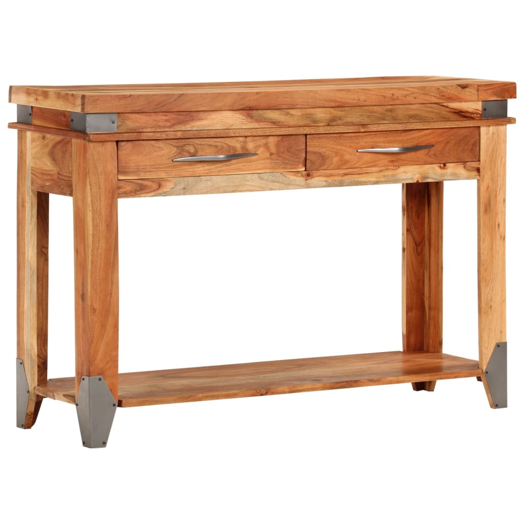 vidaXL Mesa consola 110x34x74 cm madeira de acácia maciça