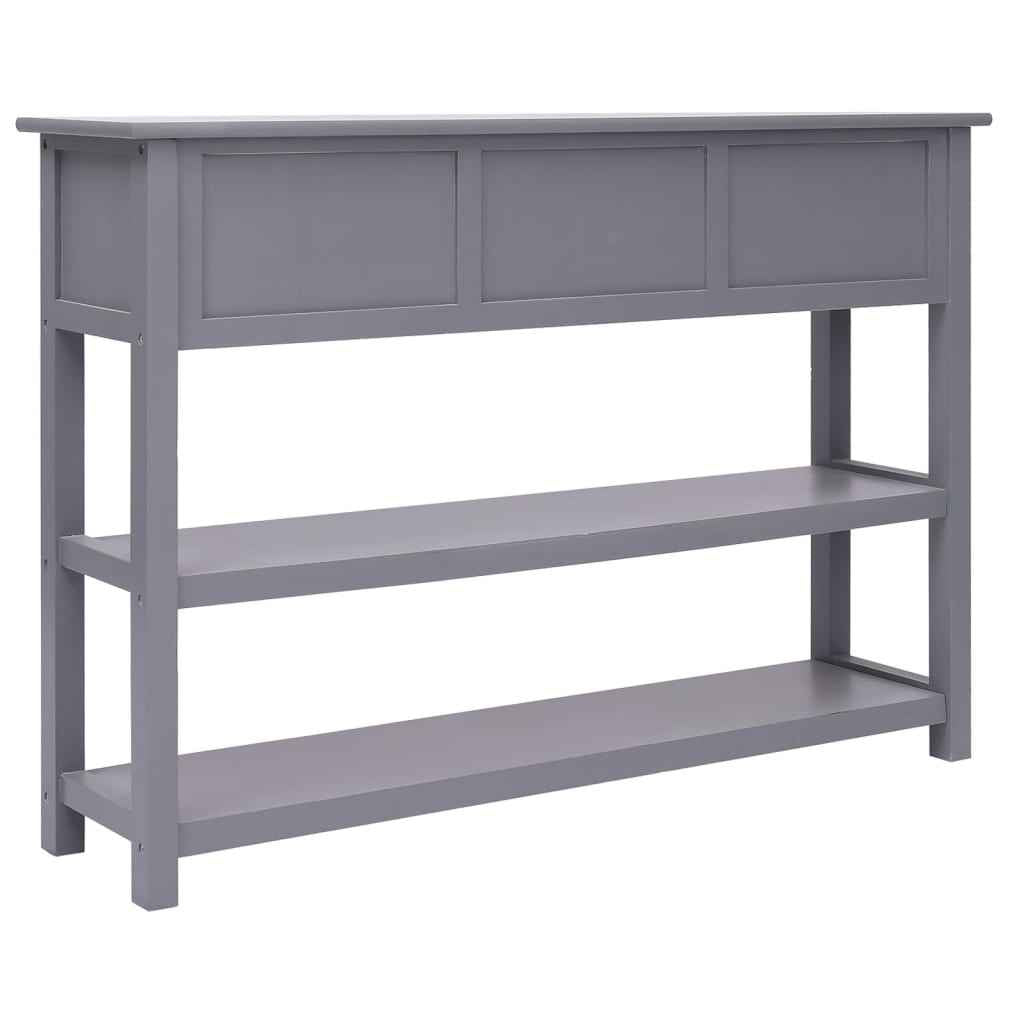 vidaXL Aparador 108x30x76 cm madeira paulownia maciça cinzento