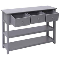 vidaXL Aparador 108x30x76 cm madeira paulownia maciça cinzento