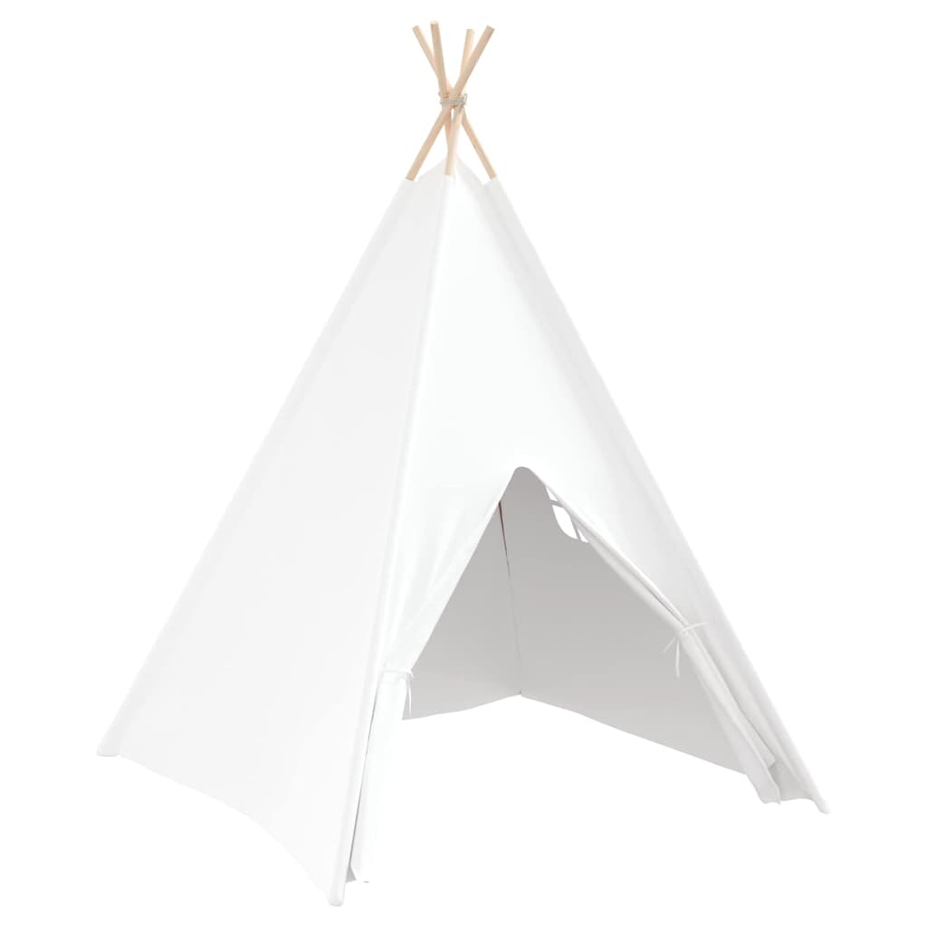 vidaXL Tenda Teepee Branco 120 x 120 x 150 cm Tecido e Plástico