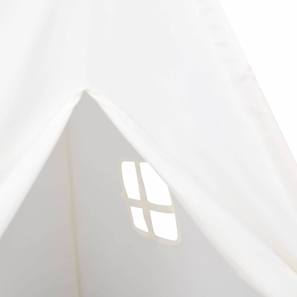vidaXL Tenda Teepee Branco 120 x 120 x 150 cm Tecido e Plástico
