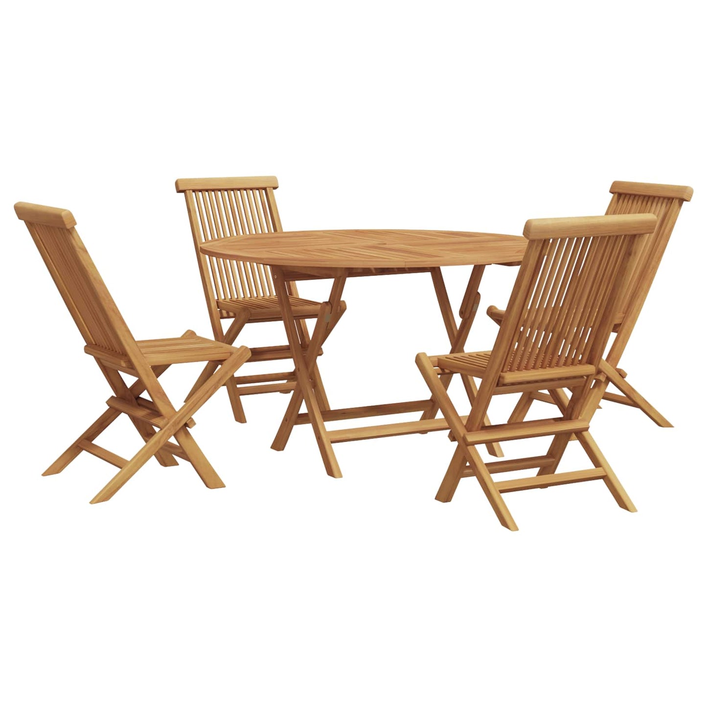 vidaXL Conjunto de Jantar para Jardim 5 pcs Castanho