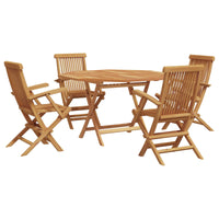 vidaXL Conjunto de Jantar para Jardim 5 pcs Castanho