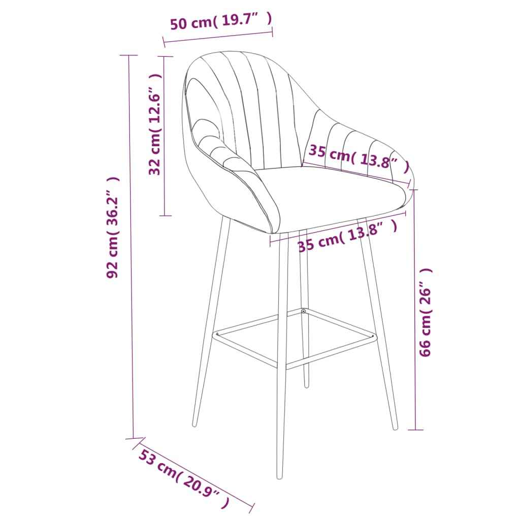 vidaXL Bancos de bar 2 pcs couro artificial castanho-claro