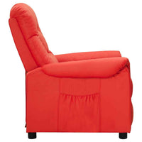 vidaXL Poltrona reclinável couro artificial vermelho