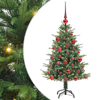 vidaXL Árvore de Natal Artificial Pré-iluminada com Conjunto de Bolas