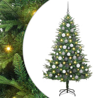 vidaXL Árvore de Natal Artificial Pré-iluminada com Conjunto de Bolas