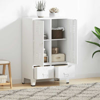 vidaXL Roupeiro estilo industrial em metal 67x35x107 cm preto