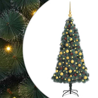 vidaXL Árvore de Natal Artificial Pré-iluminada com Conjunto de Bolas
