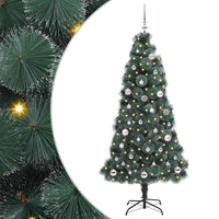 vidaXL Árvore de Natal Artificial Pré-iluminada com Conjunto de Bolas