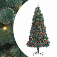 vidaXL Árvore de Natal Artificial Pré-iluminada com Conjunto de Bolas