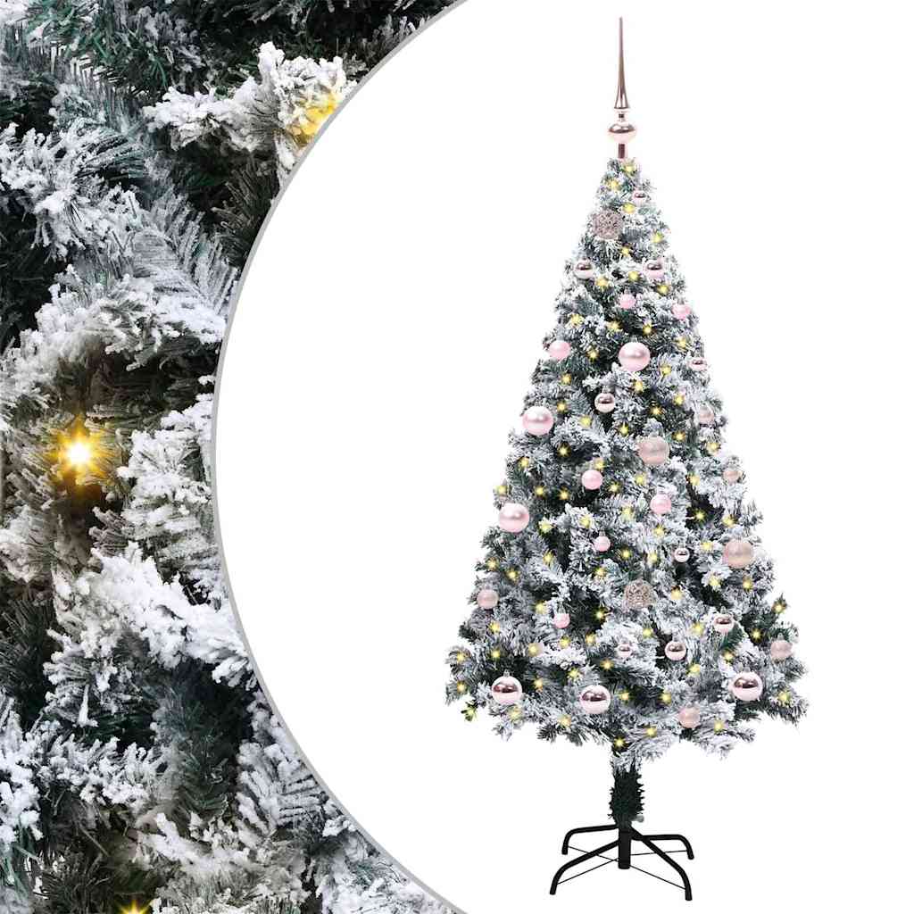 vidaXL Árvore de Natal Artificial Branco 150 cm PVC, Aço e Plástico