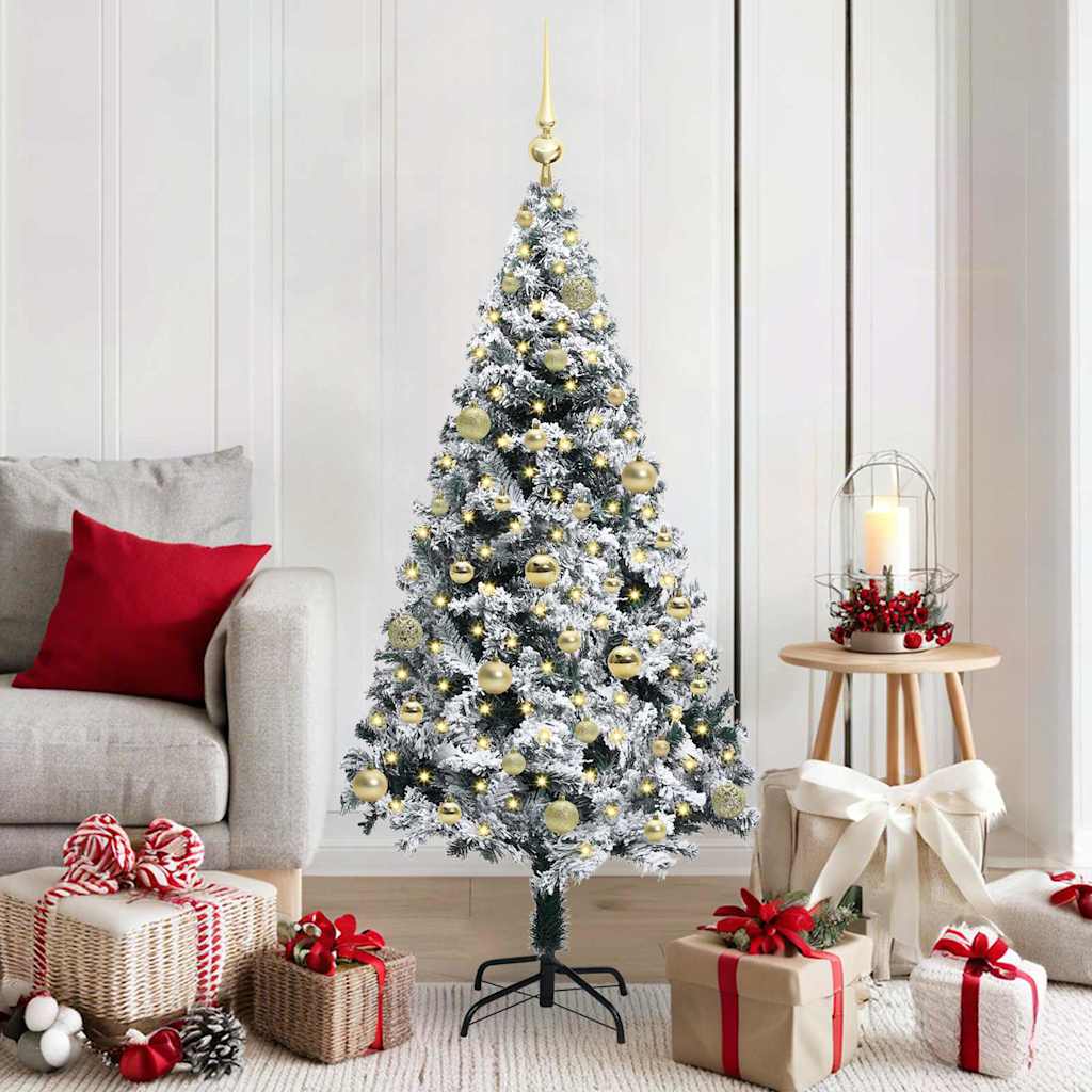 vidaXL Árvore de Natal Artificial Branco 150 cm PVC, Aço e Plástico